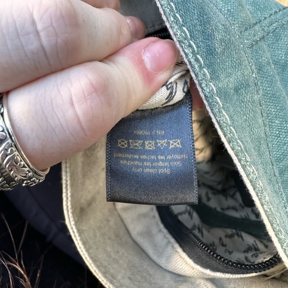 Mona B Cross City Ocean Canvas Tassel Detail Leather Crossbody Bag - Picture 10 of 11